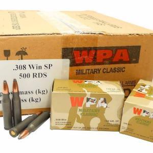 .308 Win Ammo 140gr SP Wolf WPA Military Classic 20 Round Box