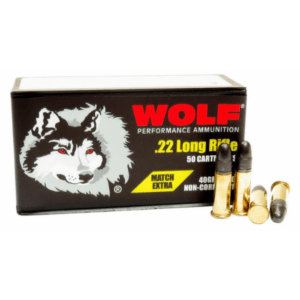 22LR Ammo Wolf Performance 40gr Match Extra 500 Round Box