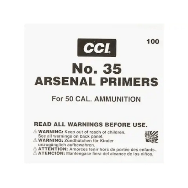 CCI 50 BMG Primers #35 Box of 500 (5 Trays of 100) - Ammo-Store