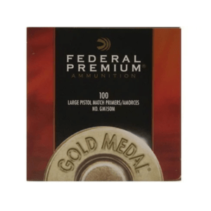 Federal Premium Gold Medal Large Pistol Match Primers #150M Box of 1000 (10 Trays of 100)