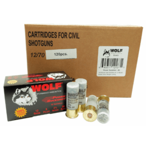 12 Gauge Ammo 2 3/4″ 00 Buck 9 Pellet Power Buckshot Wolf Performance 120 Round Case