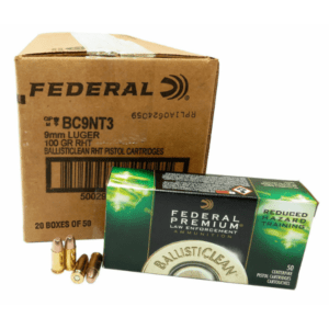 9mm 9×19 Ammo 100gr RHT Frangible Federal BallistiClean (BC9NT3) 500 Rounds