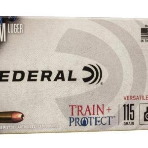 Federal Premium 9mm Luger 115 grain Jacketed Hollow Point (JHP) Brass Casing Centerfire Pistol Ammunition TP9VHP1 Caliber: 9mm Luger, Number of Rounds: 50,