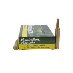 Remington Core-Lokt .300 Winchester Magnum 180 Grain Core-Lokt Pointed Soft Point Centerfire Rifle Ammunition 29497 Caliber: .300 Winchester Magnum,