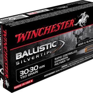 Winchester BALLISTIC SILVERTIP .30-30 Winchester 150 grain Fragmenting Polymer Tip Centerfire Rifle Ammunition SBST3030 Caliber: .30-30 Winchester, Number of Rounds: 20,