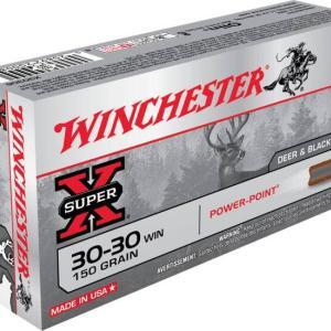 Winchester SUPER-X RIFLE .30-30 Winchester 150 grain Power-Point Brass Cased Centerfire Rifle Ammunition X30306 Caliber: .30-30 Winchester, Number of Rounds: 20,