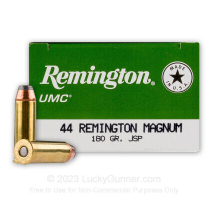 44 Mag – 180 Grain JSP – Remington UMC – 50 Rounds